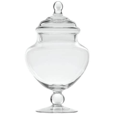 Clear Apothecary Glass Jar With Lid 6dia X 20h