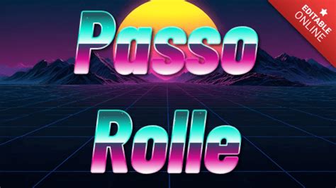 Passo Rolle Fuente Retro Wave Generador De Efectos De Texto