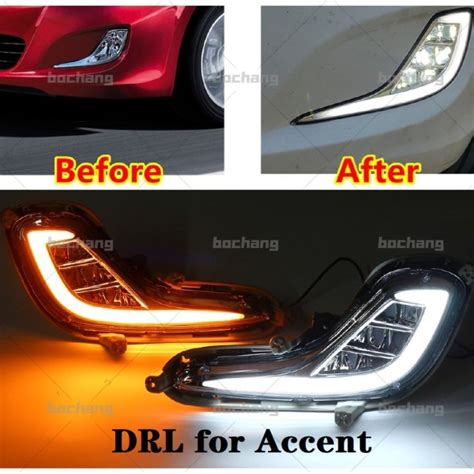 Bochang Pair Car Daytime Running Light Drl Led Daylight Fog Lamp