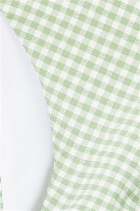 Onia Chiara Gingham Stretch Seersucker Low Rise Bikini Briefs The Outnet