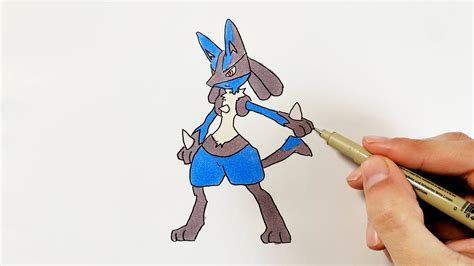 How To Draw Lucario From Pokémon Youtube