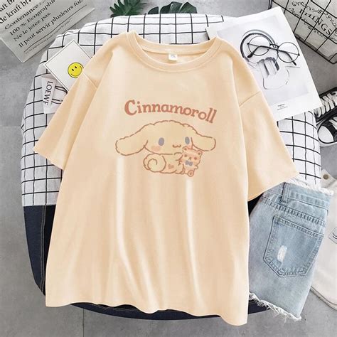 Cute Loose Cinnamoroll T Shirt Kuru Store Aesthetic Shirts