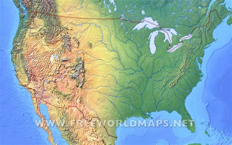 United States Physical Map Printable - Printable US Maps