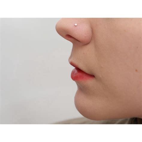 Piercing Nariz Nostril Prata 950 Modelo Pedrinha Prata 925 Submarino