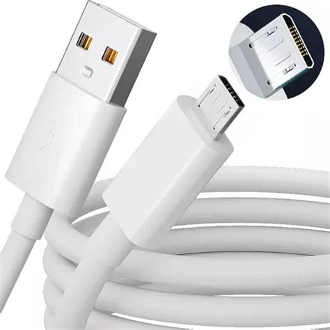 Cable Danx Cabo Micro Usb Du M Blanco Con Entrada Usb A Cables Y