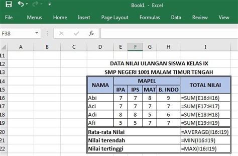 Rumus Untuk Mencari Nilai Tertinggi Pada Excel IMAGESEE