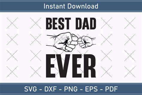 Best Dad Ever Svg Daddy Svg Father Day Graphic By Craftdrawing