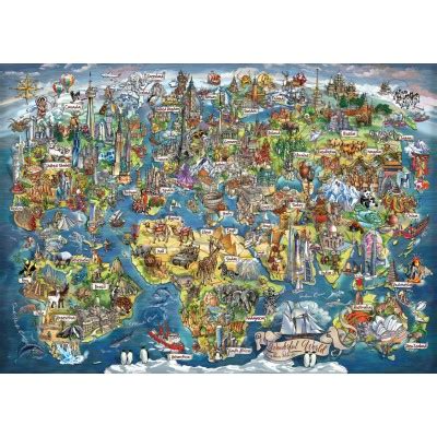 Puzzle Wonderful World Map Perre Anatolian Pi Ces Puzzles