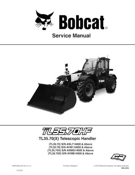 Manipulador telescópico Bobcat TL3570 TL3570X pdf manual de serviço