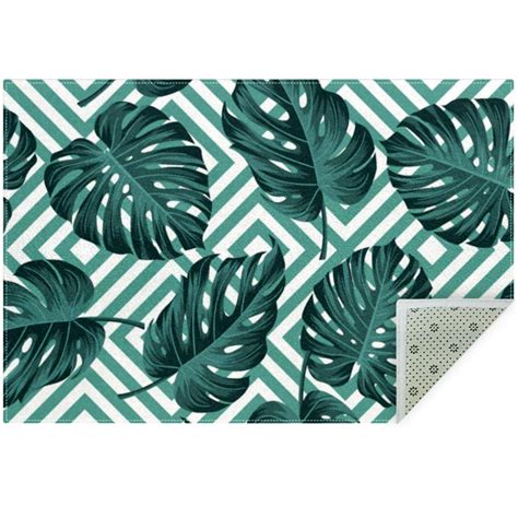 Ownni Home Decor Tropical Leaves Pattern Geometric Design Pattern