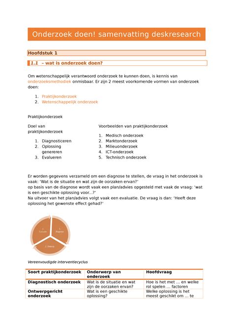 Deskresearch Samenvatting H Onderzoek Doen Samenvatting