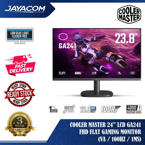 COOLER MASTER GA241 24" LCD FULL HD FLAT GAMING MONITOR (VA PANEL ...