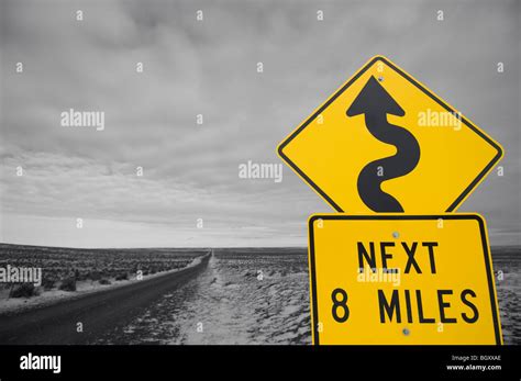 Lonely road nowhere sign hi-res stock photography and images - Alamy