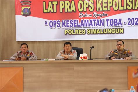 Kapolres Simalungun Pimpin Latihan Pra Operasi Keselamatan Toba