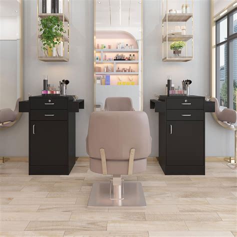 Hironpal Salon Stations for Hair Stylist Hair Stations Salon Cabinet for Hair Stylist Beauty ...