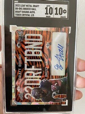 Leaf Metal Draft Breece Hall Draft Bound Auto Tiger Crystal Ebay