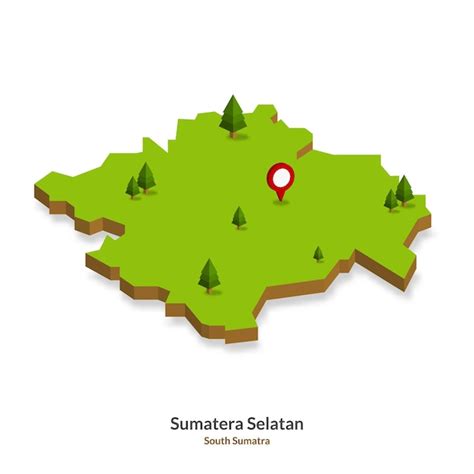 Premium Vector Isometric Map Of East Borneo Province Indonesia Simple