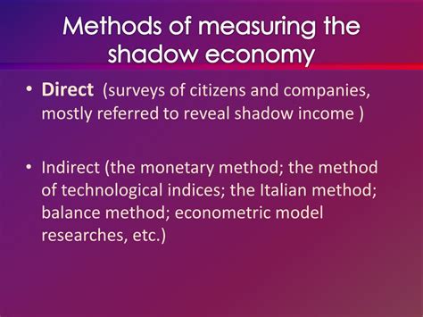 Ppt Shadow Economy Theoretical Concept And Methods Of Quantitative Evaluation Powerpoint