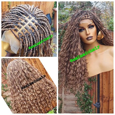 Boho Knotless Braids Black 4by4 Closure Box Braided Wig Eminado Hair