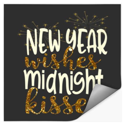 New Year Wishes Midnight Kisses New Year Eve Party Stickers Sold By