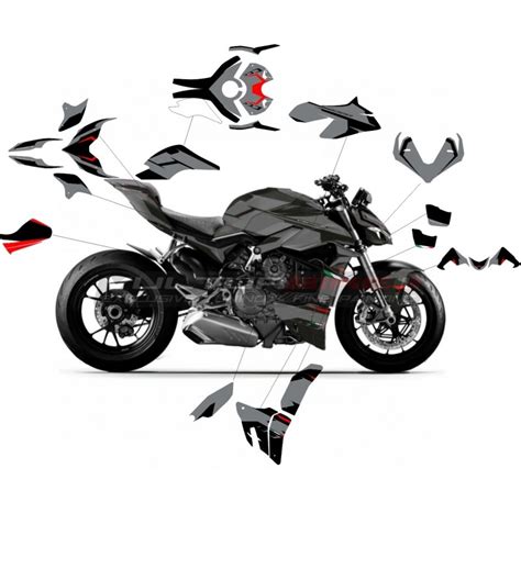 Grey Design Stickers Kit Ducati Streetfighter V4