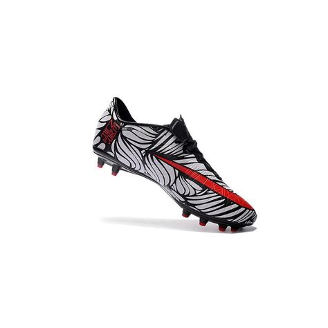 Crampons Nouveaux Neymar Nike Hypervenom Phinish Fg Noir Rouge Blanc