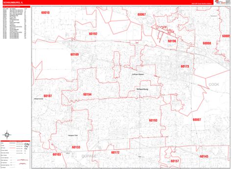 Schaumburg Zip Code Map - Storm King's Thunder Map