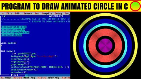 Program To Draw Animated Circle In C Circle ⭕ Animation In C