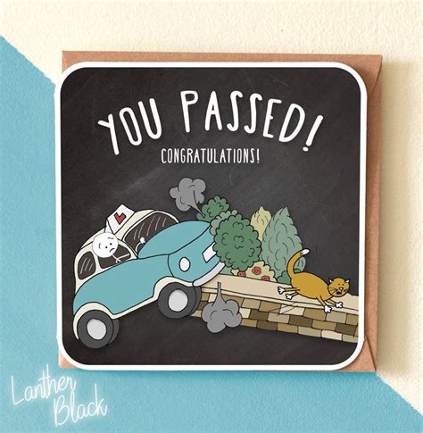 Funny Driving Test Card You Passed New Driver Etsy