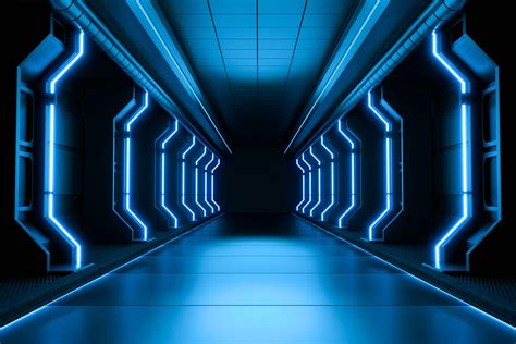 Empty dark room, Modern Futuristic Sci Fi Background. 24081403 Stock ...