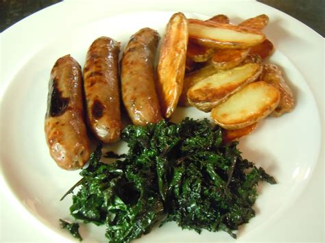 Tonights Menu Venison Sausages With Roast Potatoes