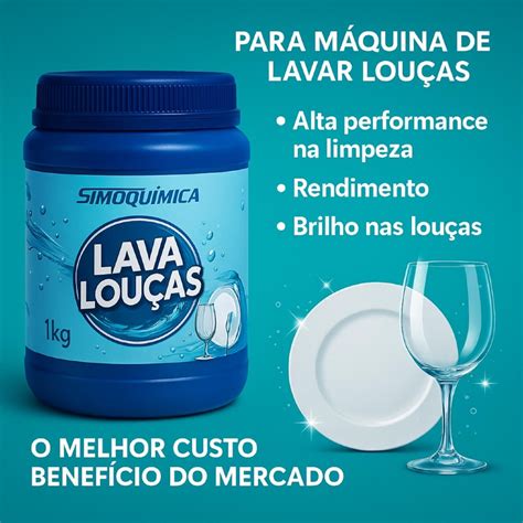 Sabao Para Lava Louca - Kit Detergente Em Pó Para Máquina Lava Louça 2 Sabão Lavar Louças ...