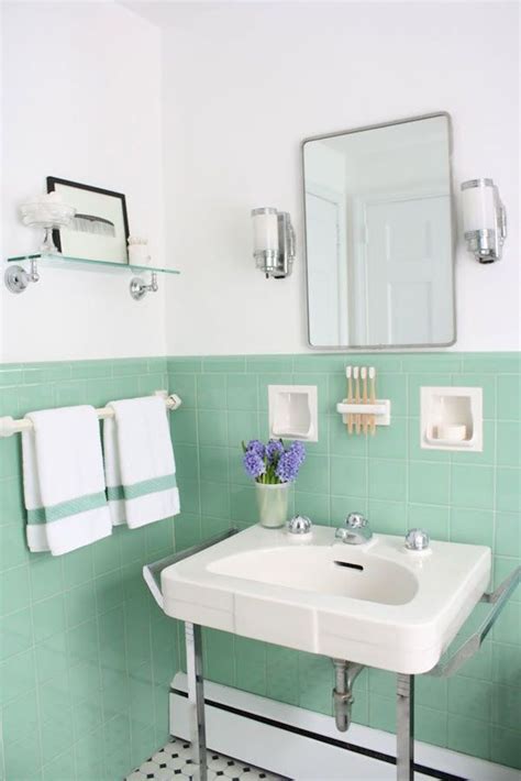 40 Mint Green Bathroom Tile Ideas And Pictures Green Tile Bathroom