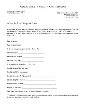 Insurance Referral Request Form Template Fill Online Off