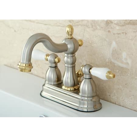 Kingston Brass KB1601PL Polished Chrome Heritage Centerset Bathroom ...