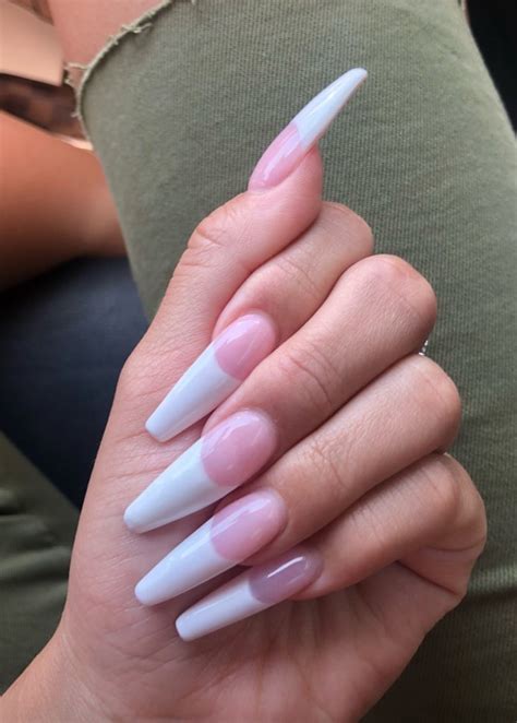 Long White Tip Nail Designs Atika Nanda