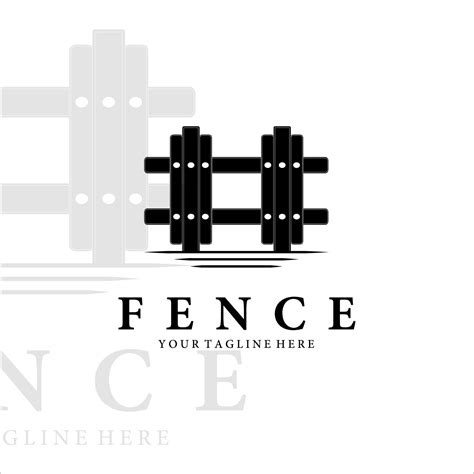 fence vintage vector logo illustration design 5285270 Vector Art at Vecteezy