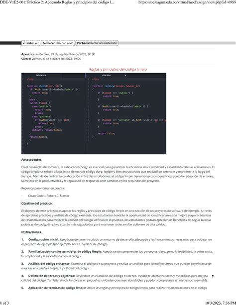 Solution Dde V E Pr Ctico Aplicando Reglas Y Principios Del C