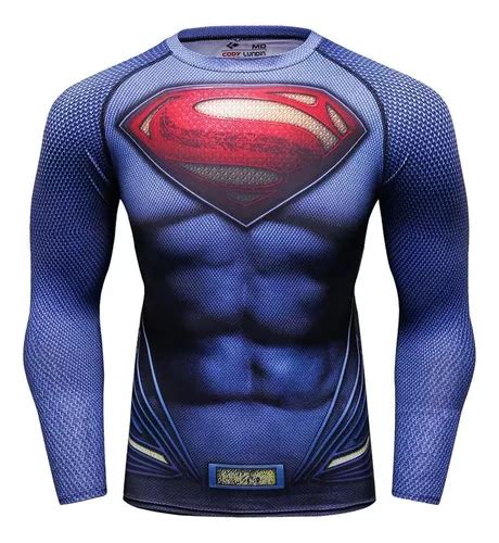 Playera Camisa Superman Deportiva Dc Comics Cosplay Licra Meses Sin