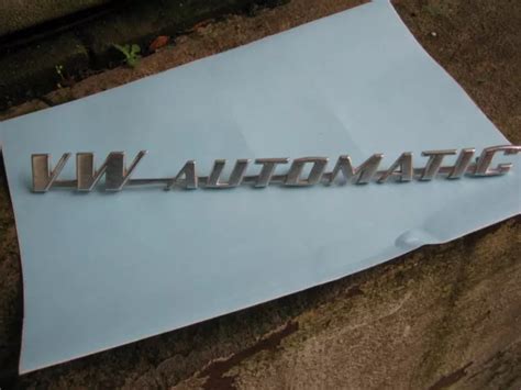 VW KÄFER SCHRIFTZUG Emblem Zeichen VW Automatic für Motorhaube EUR