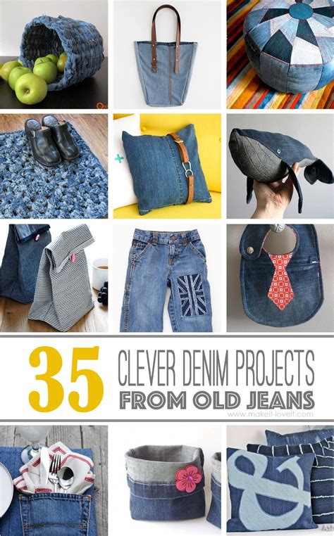 35 Creative DIY Craft Ideas For What to Do With Old Jeans