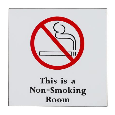 Signs, Registry, This Is A Non-Smoking Room, Square Acrylic, White ...