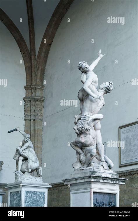 Statues at Piazza della Signoria, Florence, Italy Stock Photo - Alamy