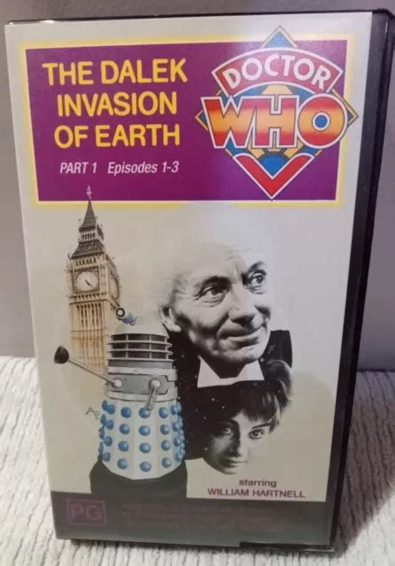 Doctor Dr Who 2x Vhs Video The Dalek Invasion Of Earth 1964 William