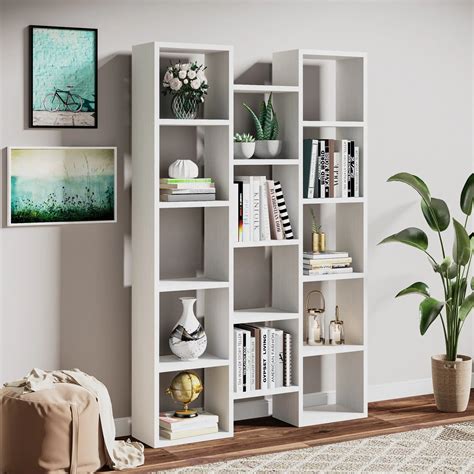 Tribesigns Modern Bookcase 5 Shelf Storage Organizer Bookshelf With 14