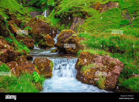 The Cascading Waterfall Stock Photo Alamy