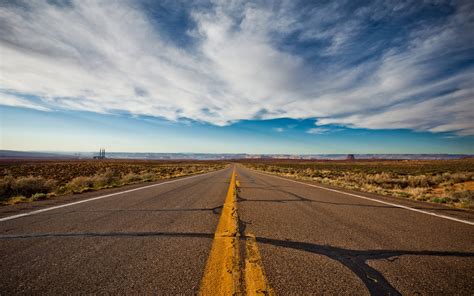 Fondos De Pantalla 2560x1600 Px Nubes Desierto Autopista Infinito