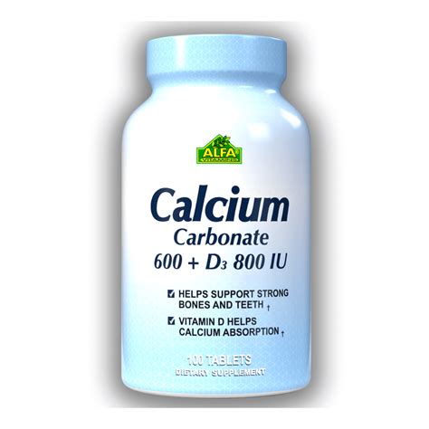 Calcium 600mg Vitamin D 800 Iu Bone And Joint Support 100 Tablets