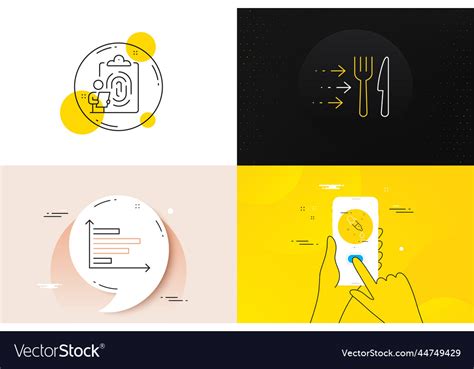 Minimal Set Of Fingerprint Food Delivery Vector Image