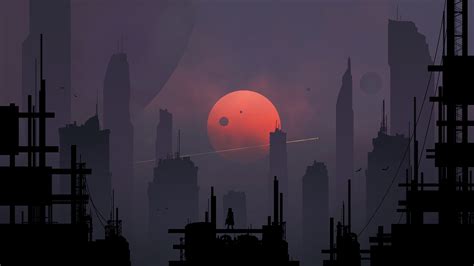 1920x1080 Scifi City Minimalism Laptop Full Hd 1080p Hd 4k Wallpapers